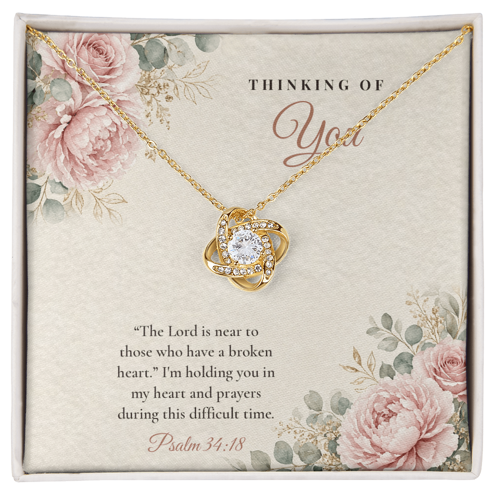 Sympathy Love Knot Necklace for Her