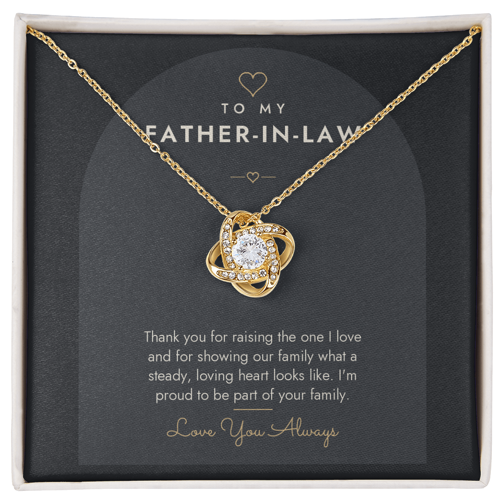 Love Knot Necklace for Father-in-Law – Modern Card