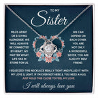 To My Sister – Squeezed Love Knot – Necklace Gift Set
