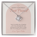 Birthday Love Knot Necklace for Best Friend – Modern Card