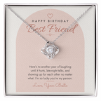 Birthday Love Knot Necklace for Best Friend – Modern Card