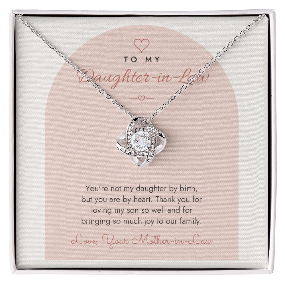 Love Knot Necklace for Daughter-in-Law – Modern Card