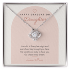 Graduation Love Knot Necklace for Daughter – Modern Card