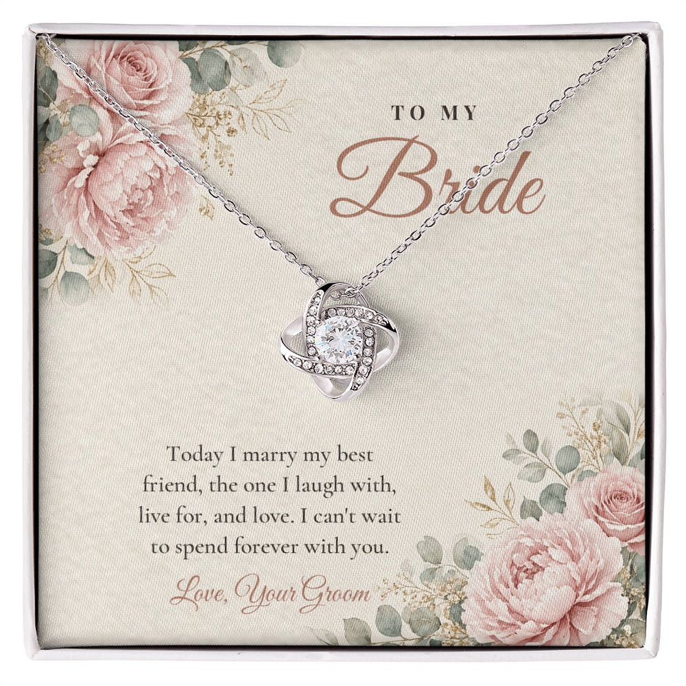 Wedding Love Knot Necklace for Bride