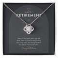 Retirement Love Knot Necklace for Him – Modern Card