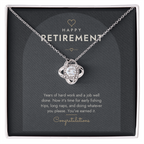 Retirement Love Knot Necklace for Him – Modern Card