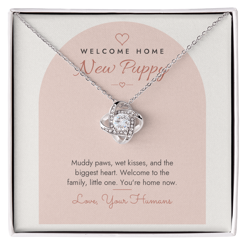 New Puppy Love Knot Necklace for Dog Mom – Modern Card