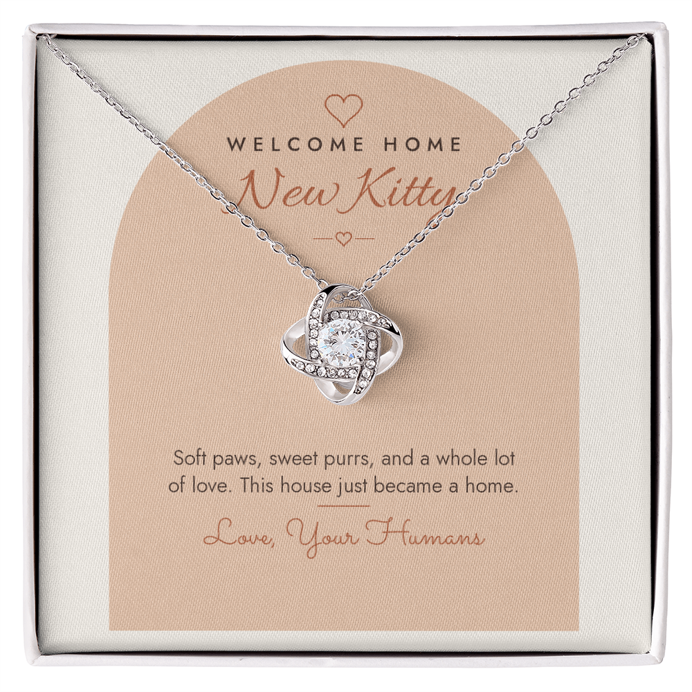 New Kitten Love Knot Necklace for Cat Mom – Modern Card