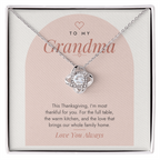 Thanksgiving Love Knot Necklace for Grandma – Modern Card