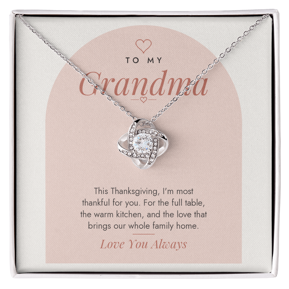 Thanksgiving Love Knot Necklace for Grandma – Modern Card