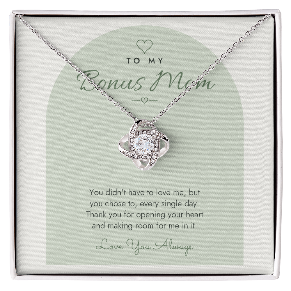 Love Knot Necklace for Bonus Mom – Modern Card