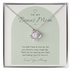Love Knot Necklace for Bonus Mom – Modern Card