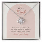 Wedding Love Knot Necklace for Bride – Modern Card