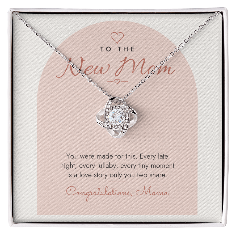 Love Knot Necklace for New Mom – Modern Card