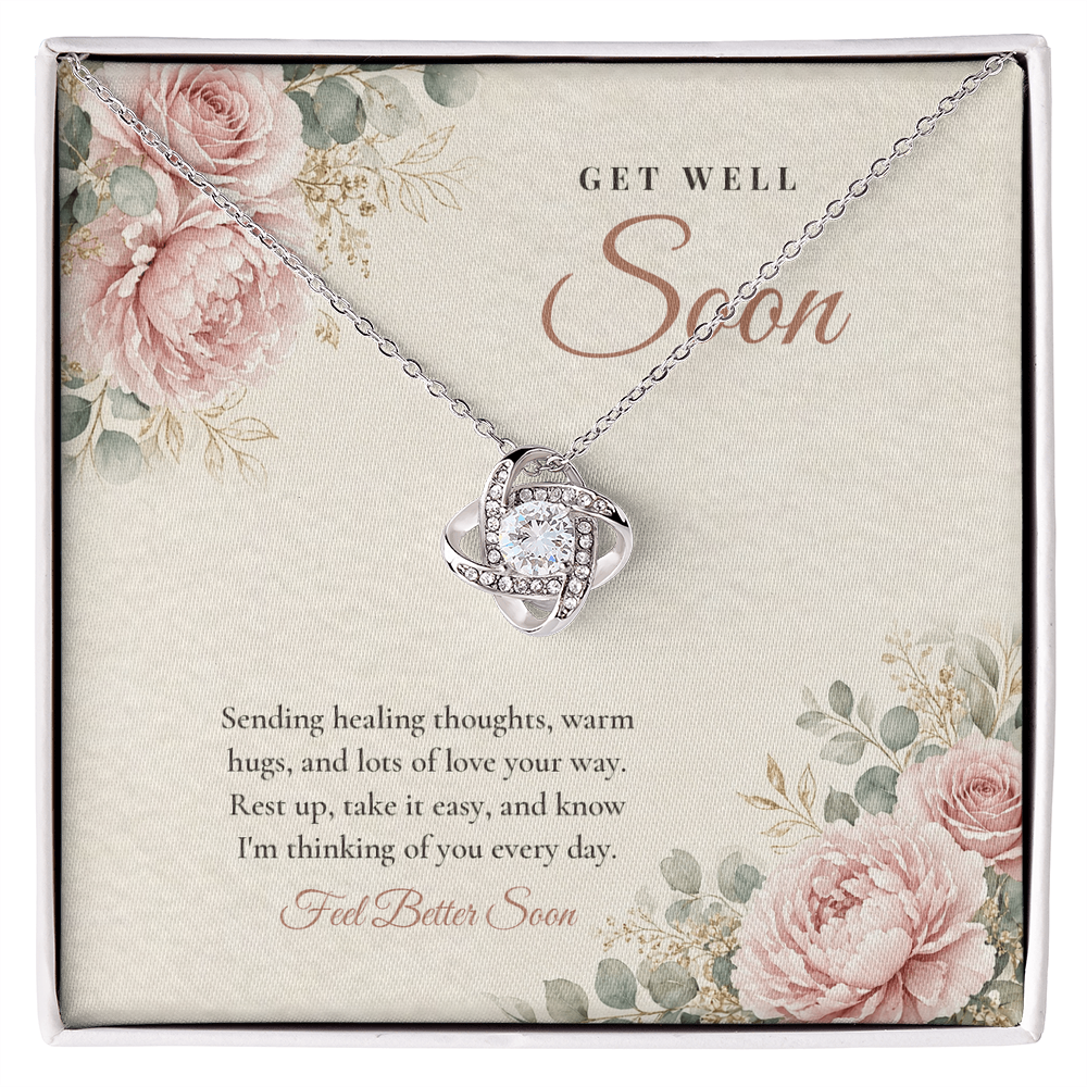Get Well Soon Love Knot Necklace for Her