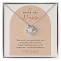 Thank You Love Knot Necklace for Nurse – Modern Card