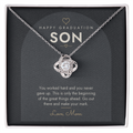 Graduation Love Knot Necklace for Son – Modern Card
