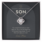 Graduation Love Knot Necklace for Son – Modern Card