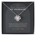 Anniversary Love Knot Necklace for Husband – Modern Card
