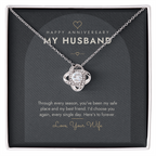 Anniversary Love Knot Necklace for Husband – Modern Card