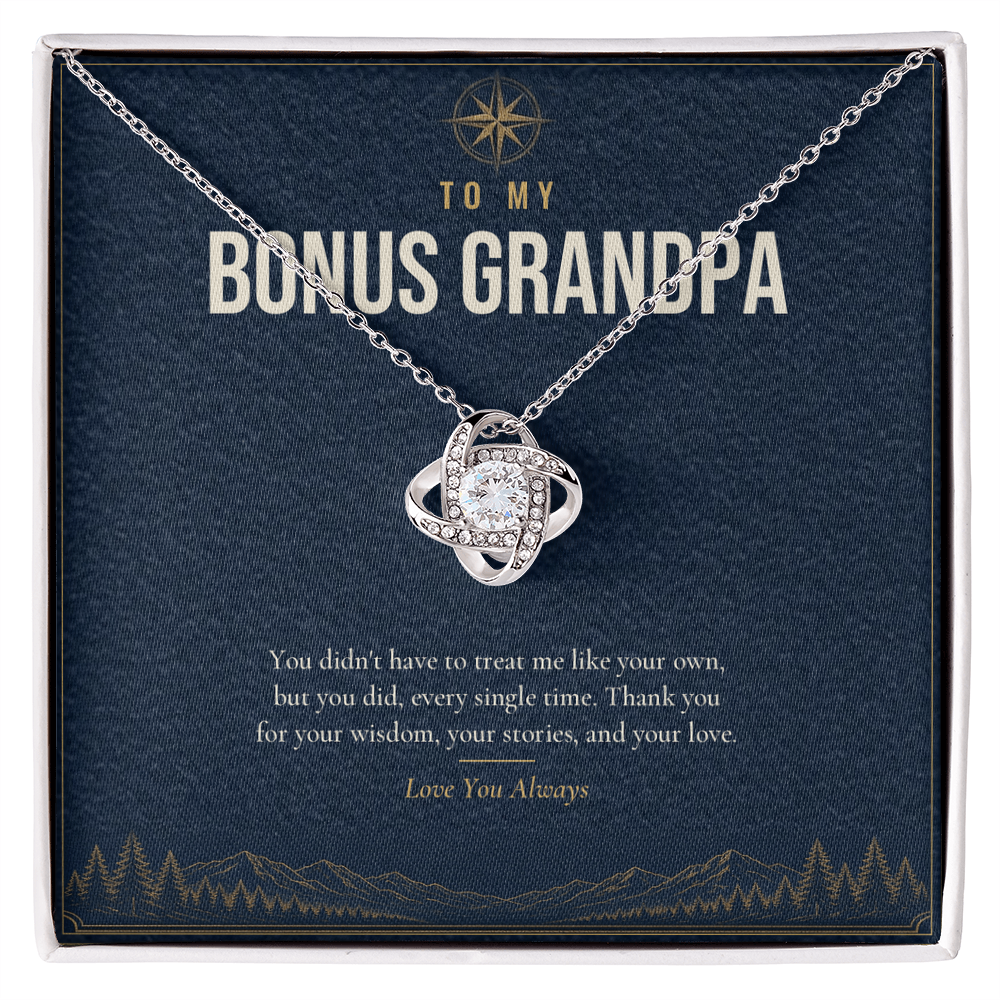 Love Knot Necklace for Bonus Grandpa