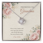 Pregnancy Announcement Love Knot Necklace for Grandma
