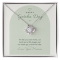 Gotcha Day Love Knot Necklace for Pet Lover – Modern Card