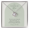 Sympathy Love Knot Necklace – Thinking of You – Modern Card