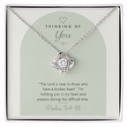 Sympathy Love Knot Necklace – Thinking of You – Modern Card