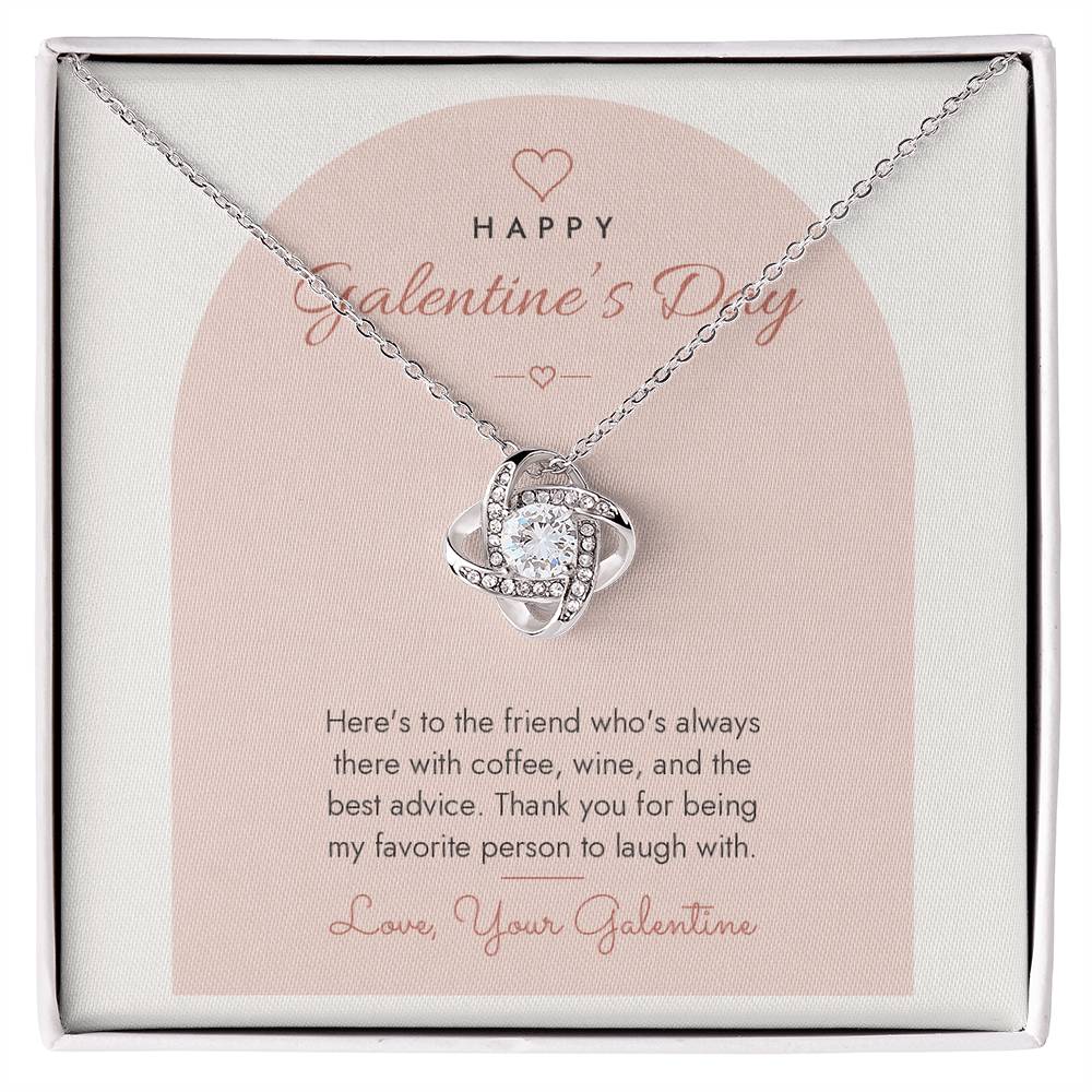 Galentine's Day Love Knot Necklace – Modern Card
