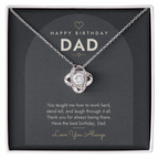 Birthday Love Knot Necklace for Dad – Modern Card