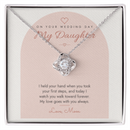 Wedding Day Love Knot Necklace for Bride – Modern Card