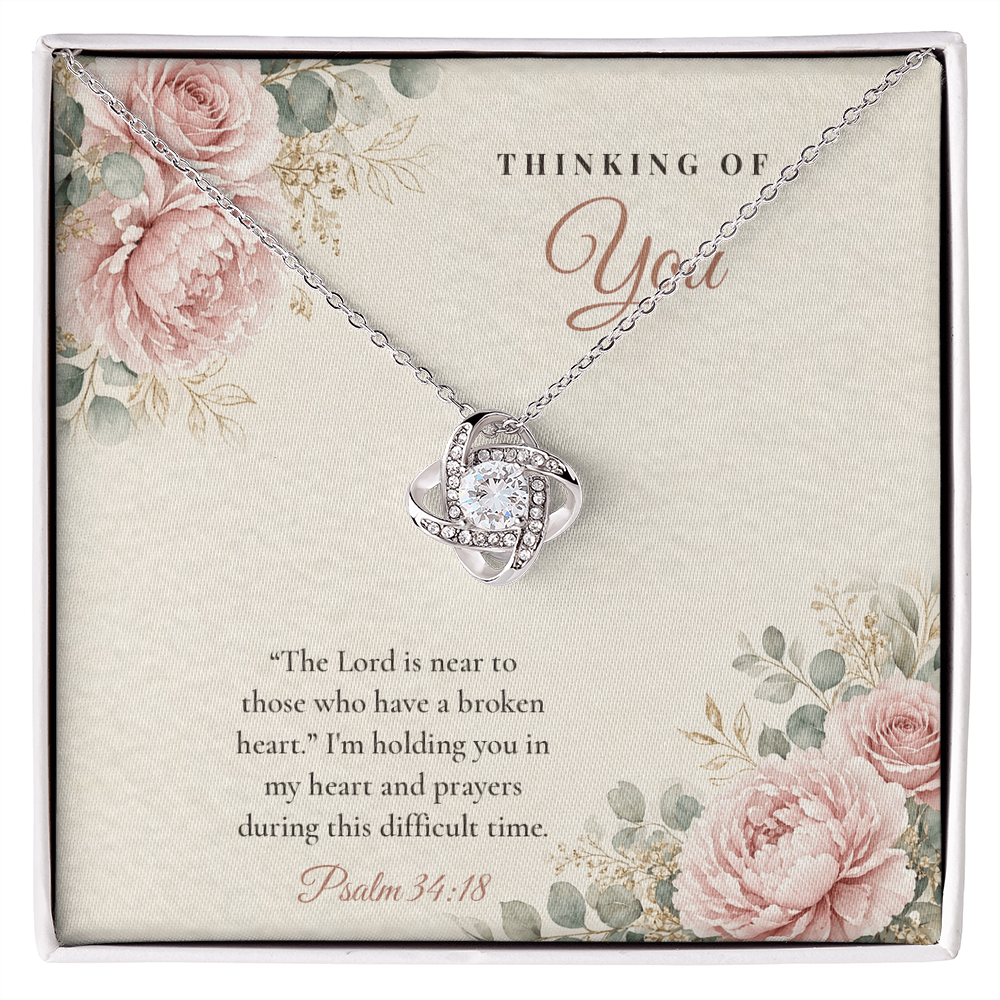 Sympathy Love Knot Necklace for Her