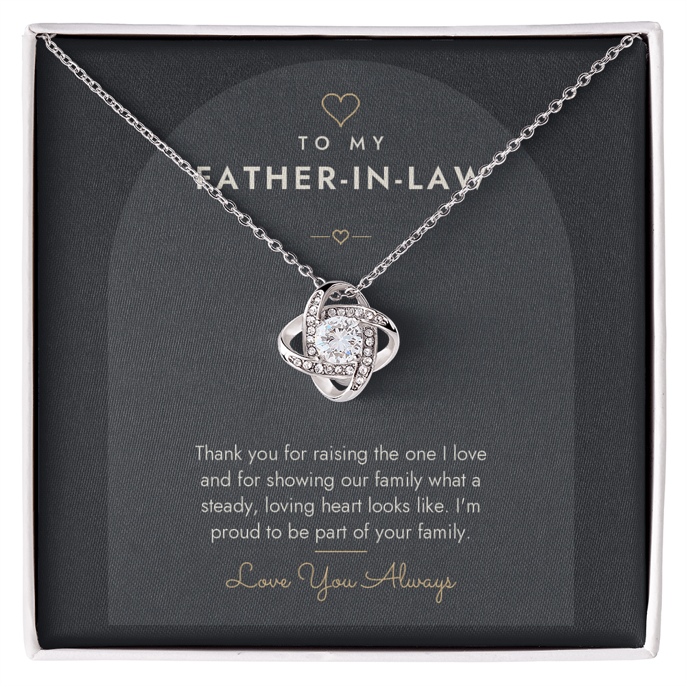 Love Knot Necklace for Father-in-Law – Modern Card