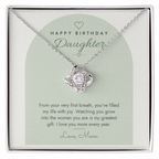 Birthday Love Knot Necklace for Daughter – Modern Card