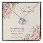 Thanksgiving Love Knot Necklace for Grandma