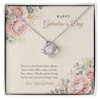 Galentine's Day Love Knot Necklace for Best Friend
