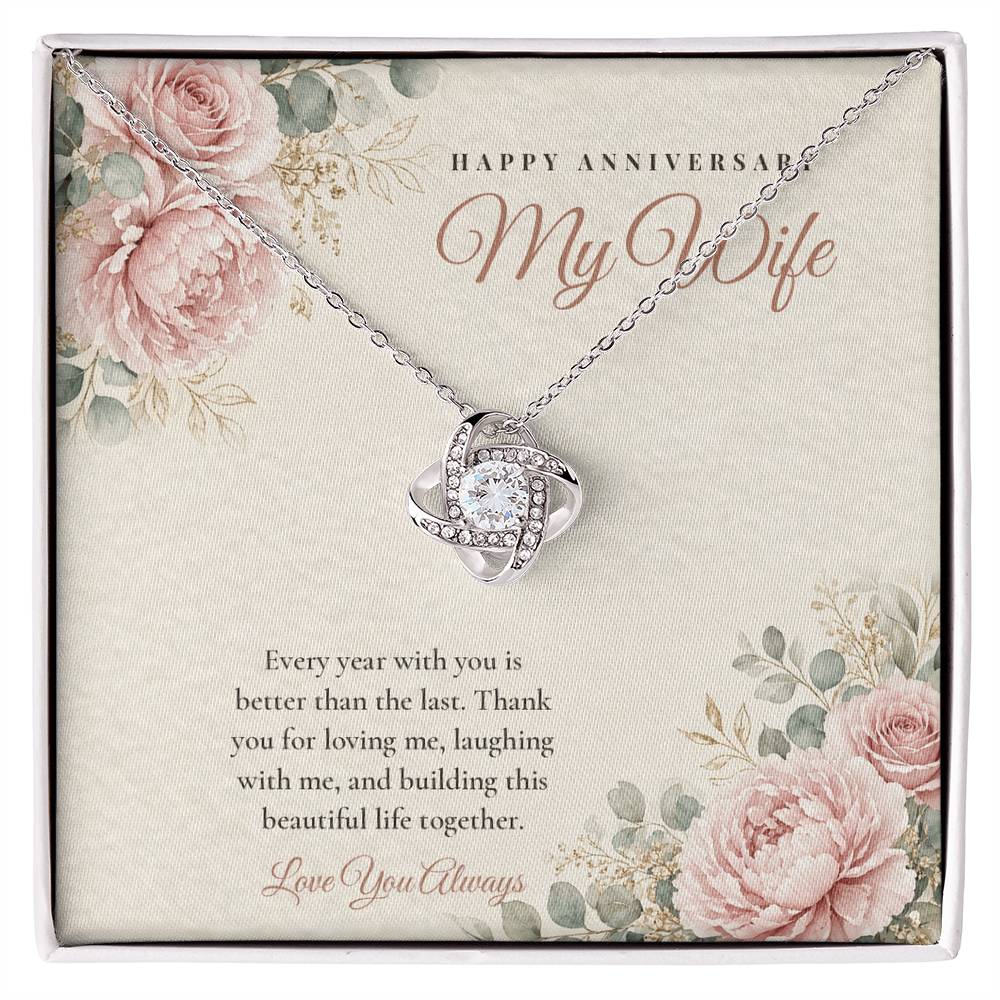 Anniversary Love Knot Necklace for Wife