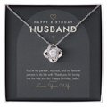 Birthday Love Knot Necklace for Husband – Modern Card