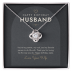 Birthday Love Knot Necklace for Husband – Modern Card