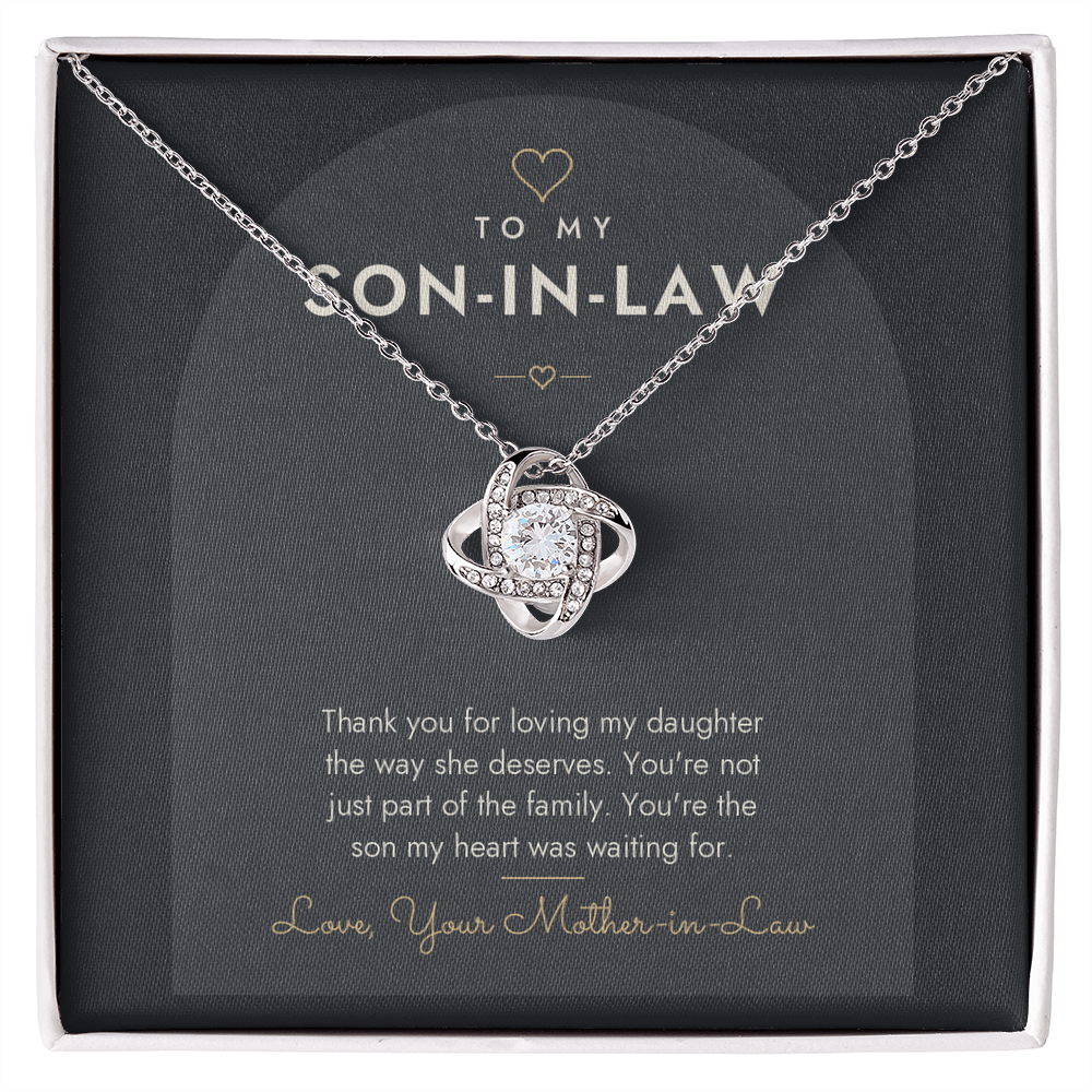 Love Knot Necklace for Son-in-Law – Modern Card