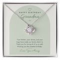 Birthday Love Knot Necklace for Grandma – Modern Card