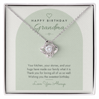 Birthday Love Knot Necklace for Grandma – Modern Card