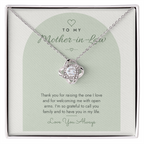 Love Knot Necklace for Mother-in-Law – Modern Card