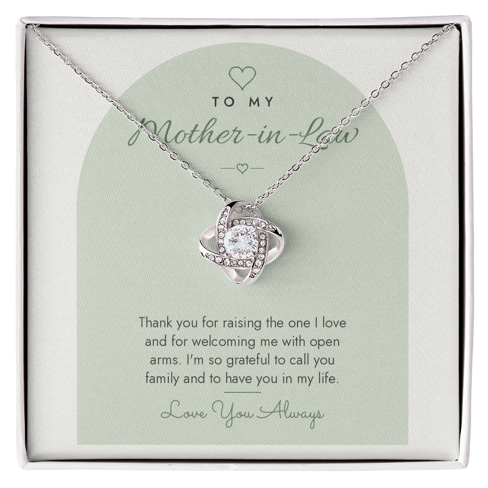Love Knot Necklace for Mother-in-Law – Modern Card