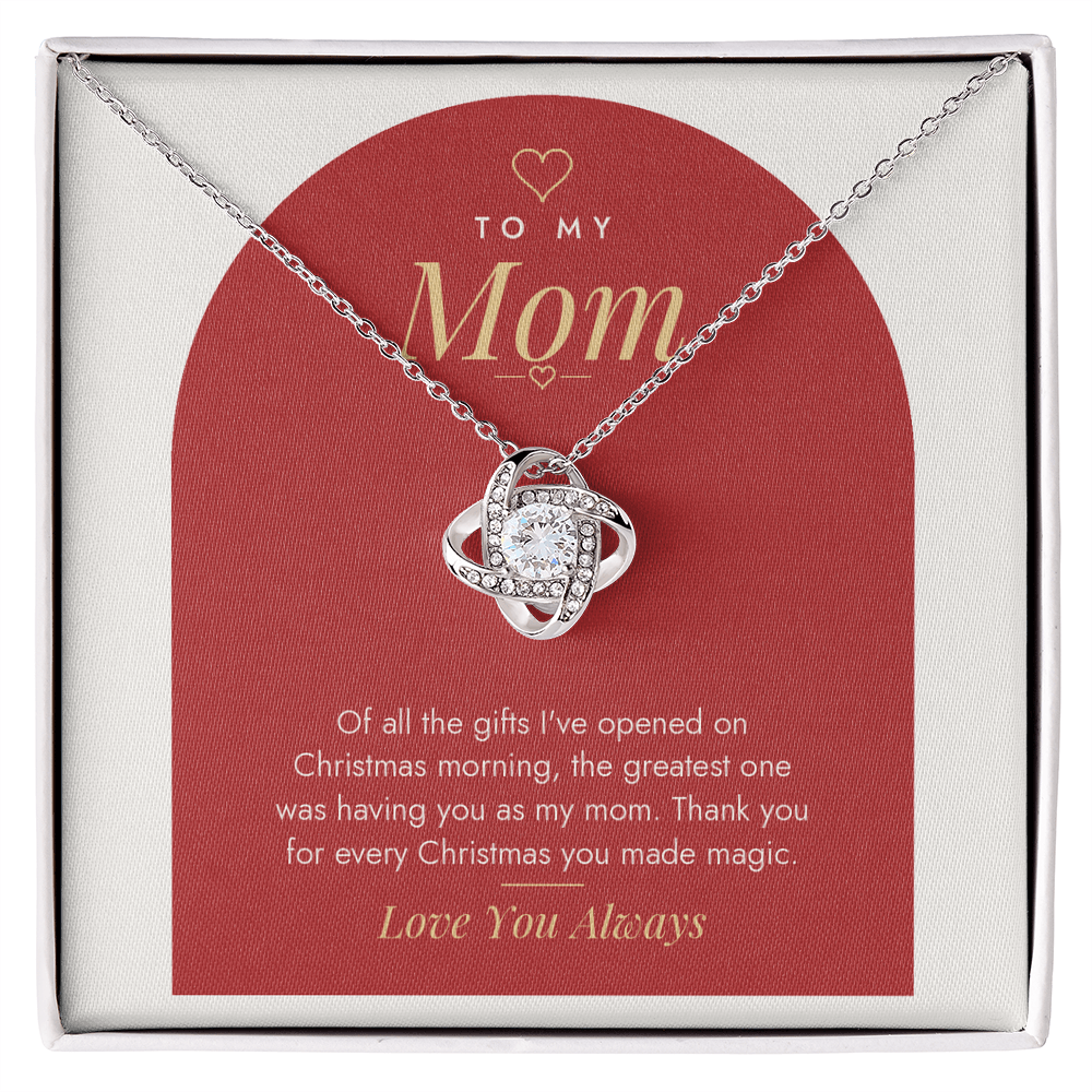 Christmas Love Knot Necklace for Mom – Modern Card