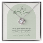 New Baby Love Knot Necklace for Baby – Modern Card