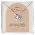 Retirement Love Knot Necklace for Her – Modern Card