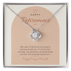 Retirement Love Knot Necklace for Her – Modern Card