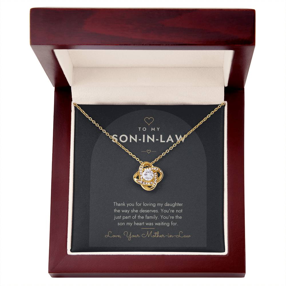 Love Knot Necklace for Son-in-Law – Modern Card